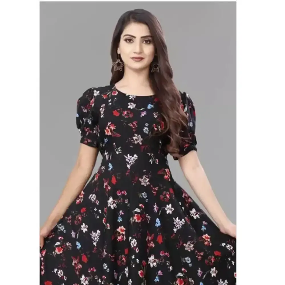 Stylish Cotton Blend Dress For Women