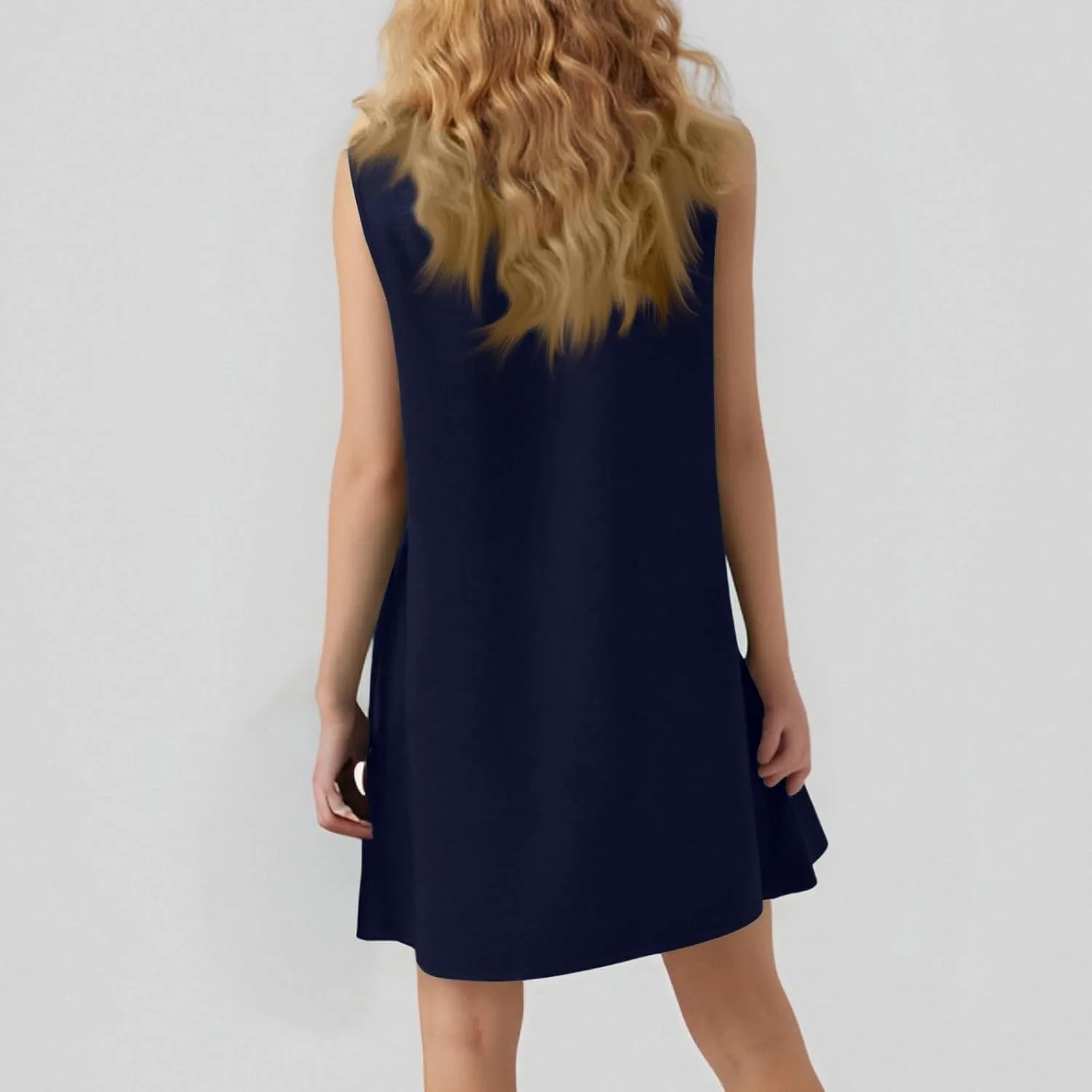 Summer Dresses for Women 2025 Vacation Tshirt Ruffle Hem Short Sundress with Pocket Beach Casual Swimsuit Coverup