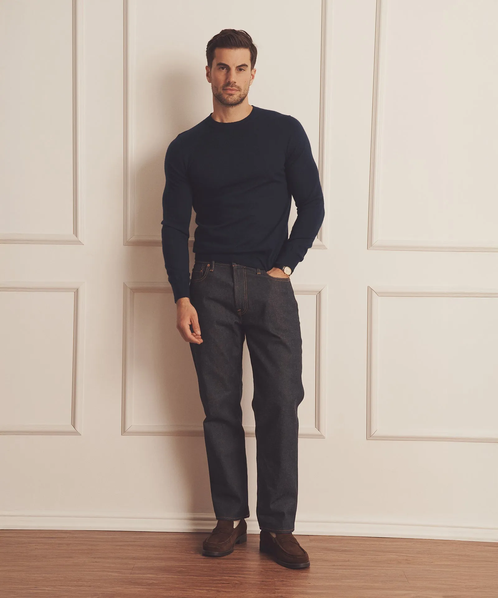 Super Fine Cashmere Long Sleeve Crewneck