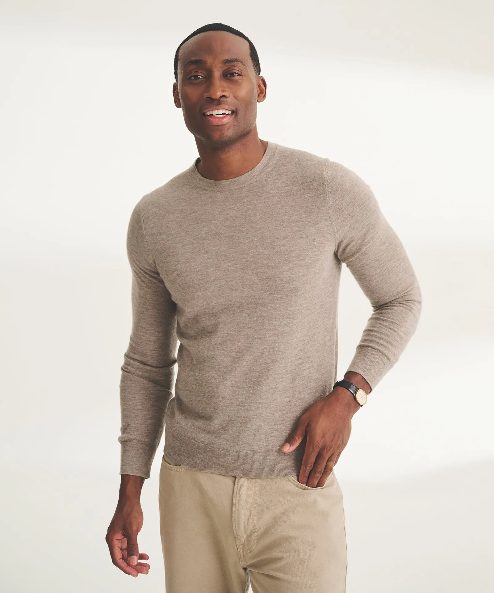 Super Fine Cashmere Long Sleeve Crewneck