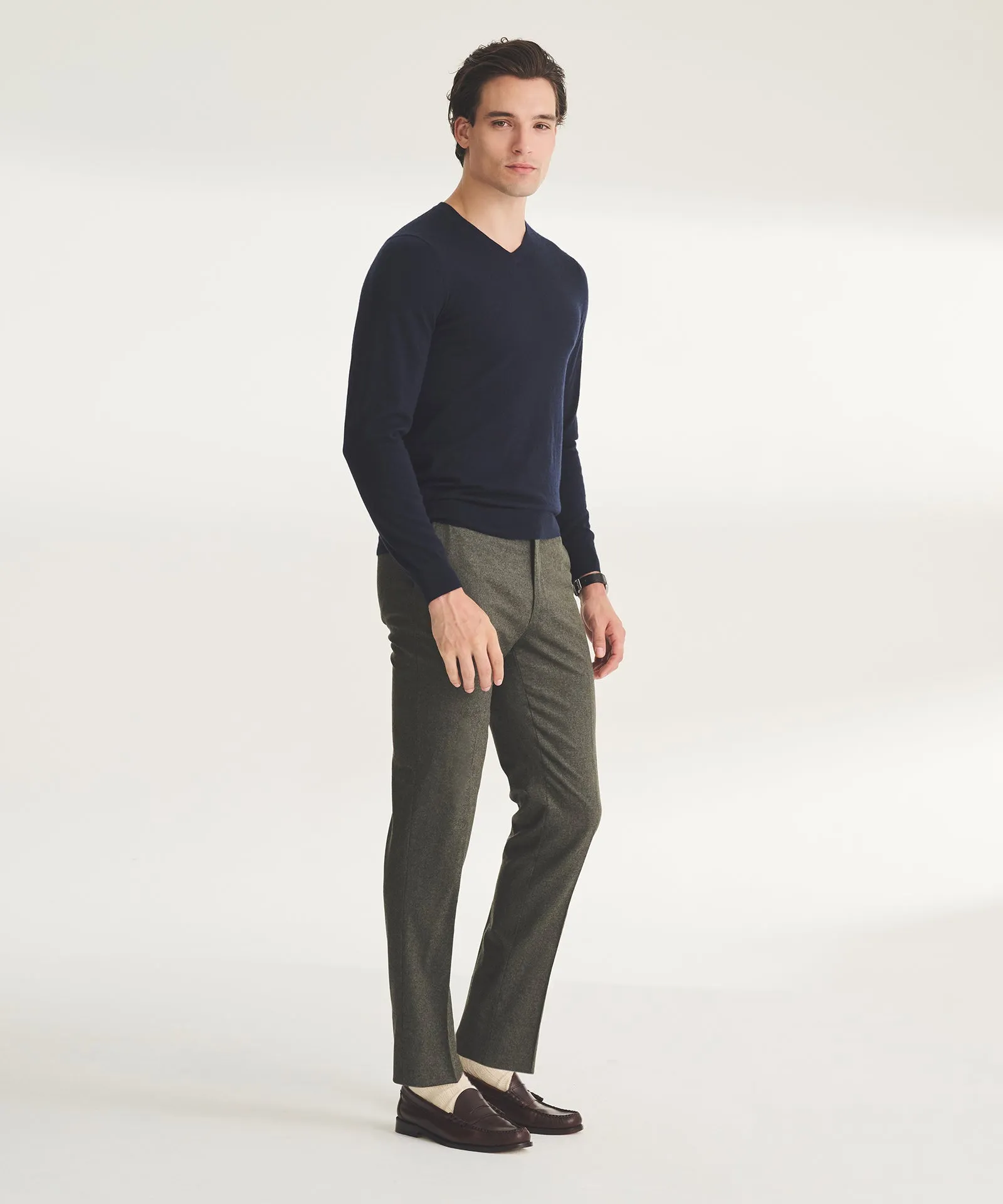 Super Fine Cashmere Long Sleeve V-Neck