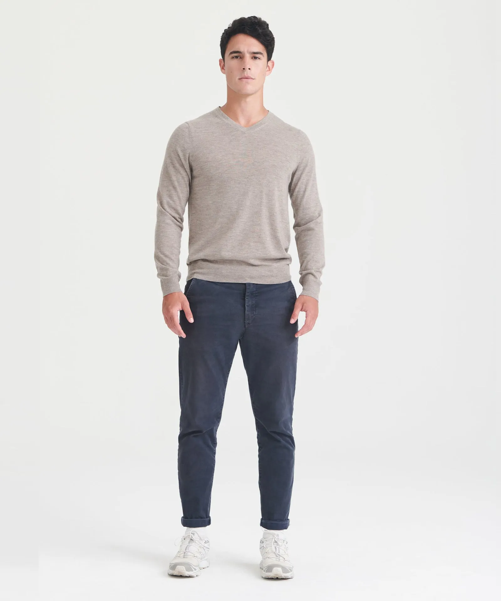 Super Fine Cashmere Long Sleeve V-Neck