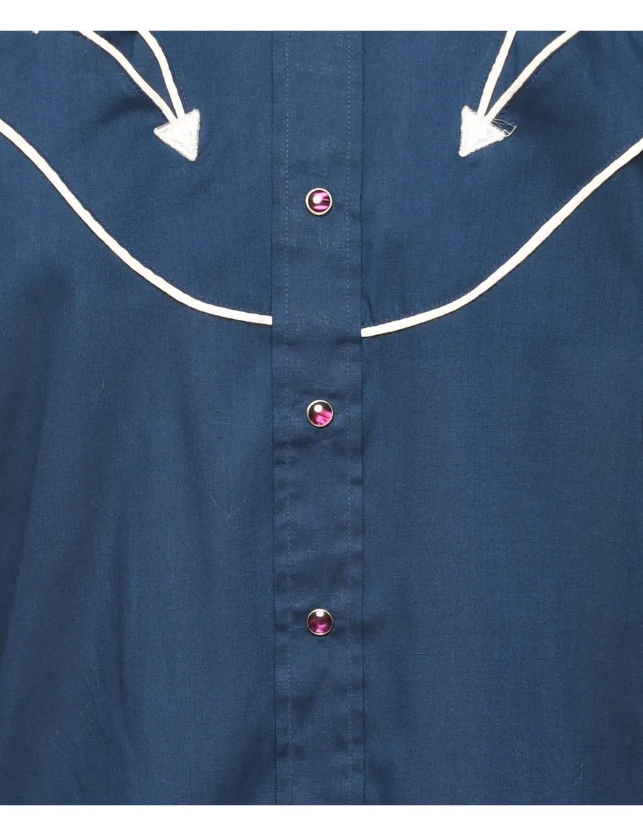 Teal Western Shirt - L