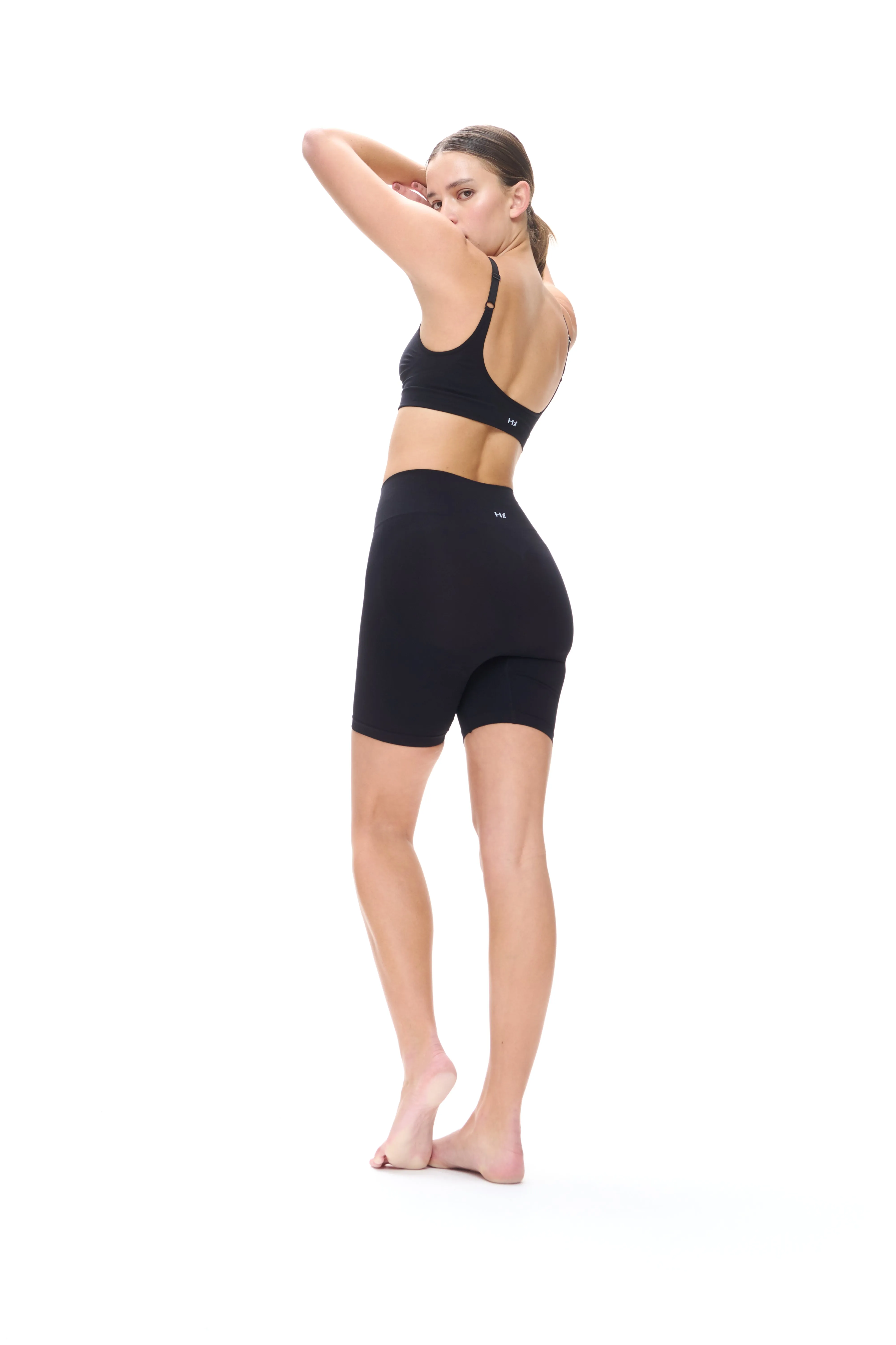 The Contour Black High Waist Short