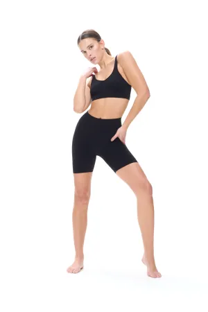 The Contour Black High Waist Short