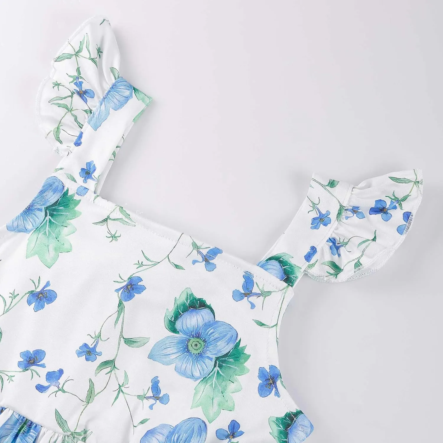 Toddler Girls Dresses Kids Summer Clothes Ruffle Sleeve Back Bowknot Dress Baby Backless Party Sundress 2-7 Years
