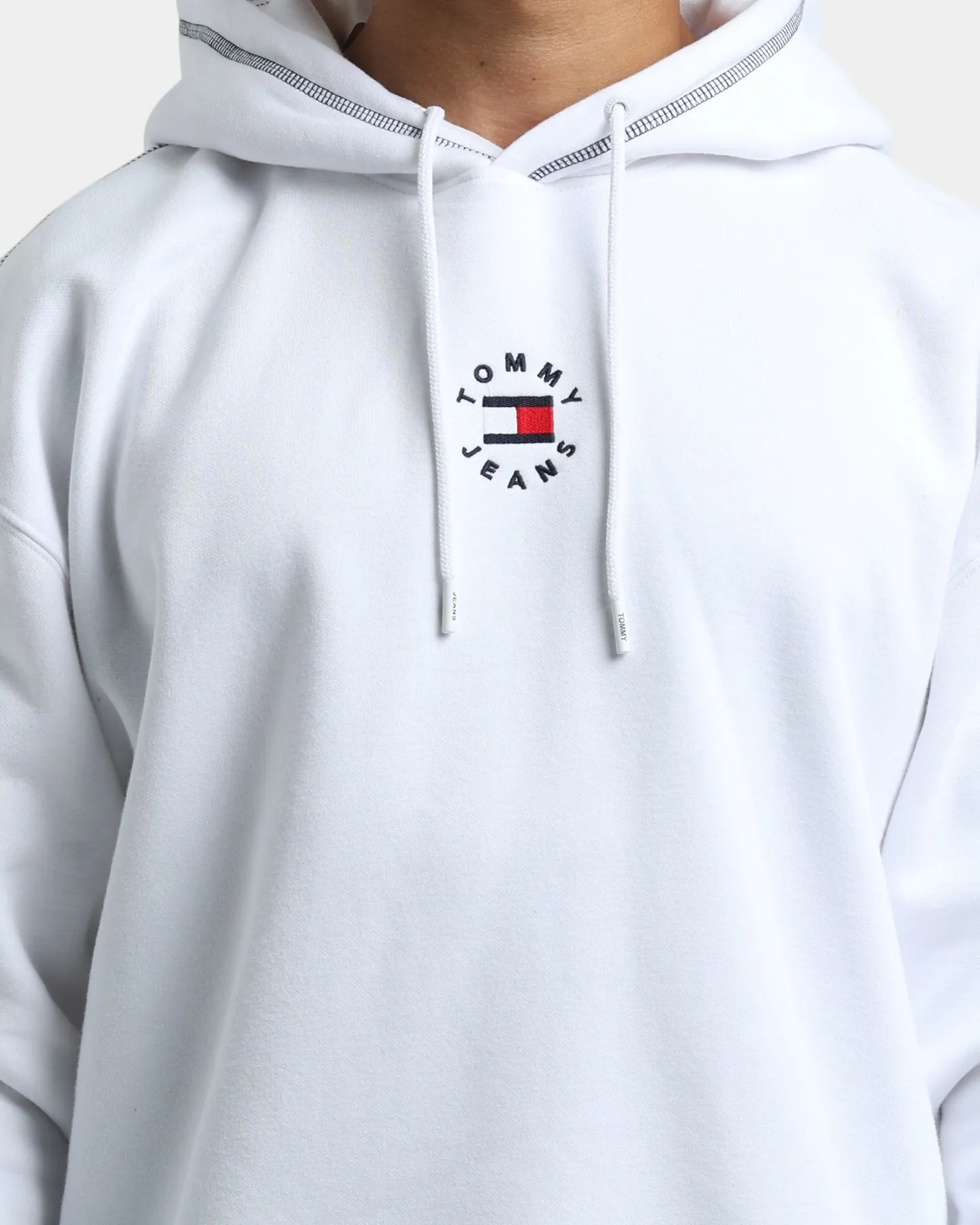 Tommy Jeans Tiny Tommy Circle Hoodie White