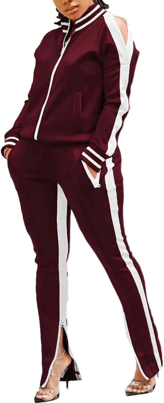 TOPONSKY Women Casual 2 Piece Outfit Long Pant Set Sweatsuits Tracksuits