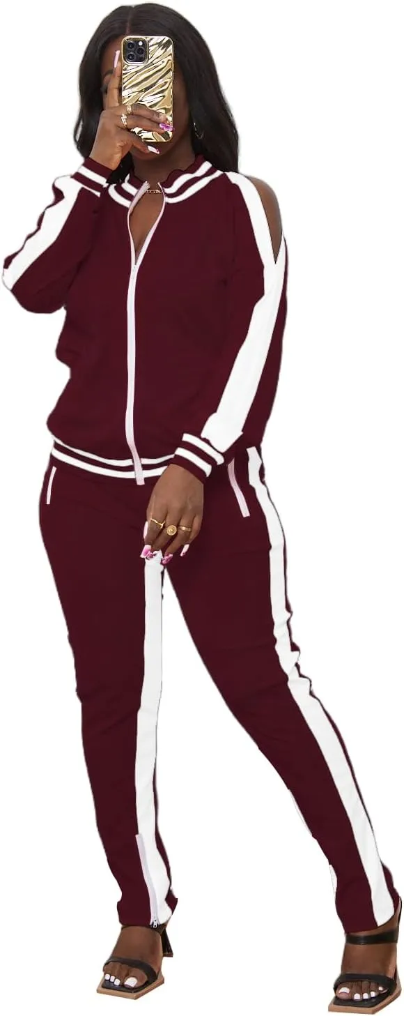 TOPONSKY Women Casual 2 Piece Outfit Long Pant Set Sweatsuits Tracksuits