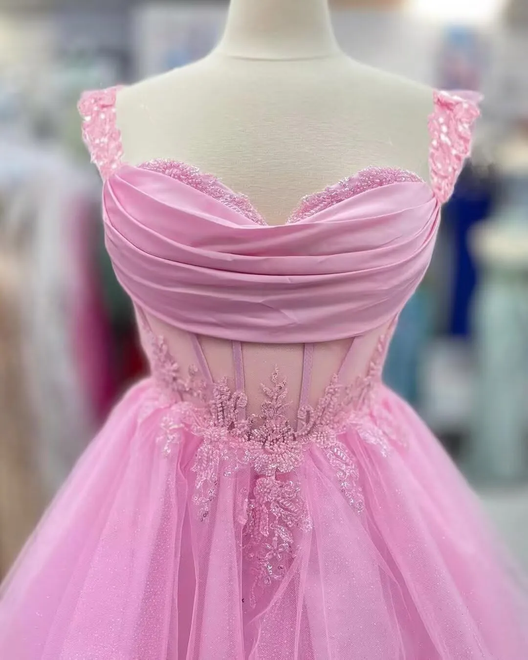 Tsbridal Short Homecoming Dress for Teens Off Shoulder Sparkly Lace DAMA Dresses for Quinceanera Puffy Tulle Prom Gown