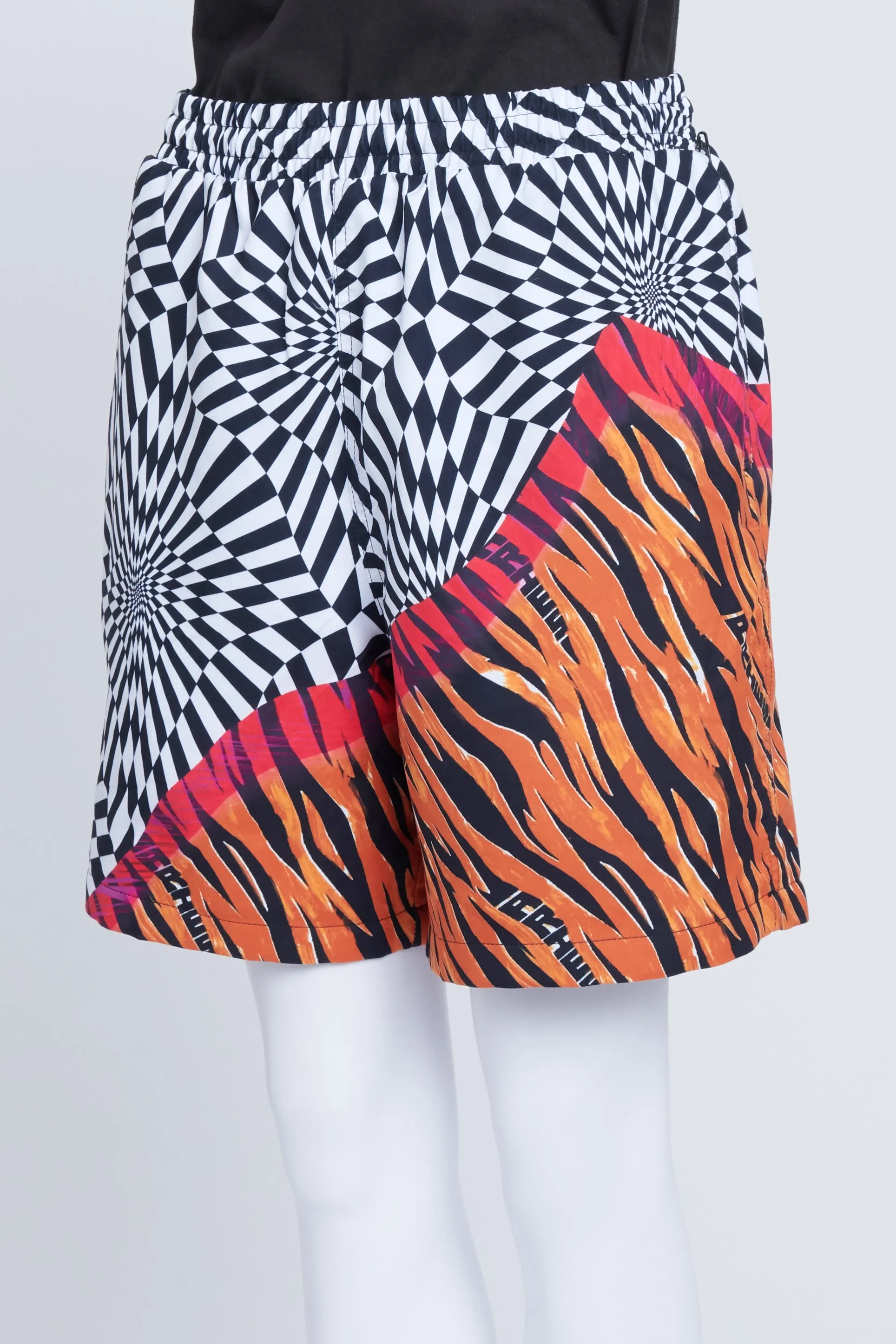 Vault By Vans x Aries Black Orange Trippy Distorted Print Shorts