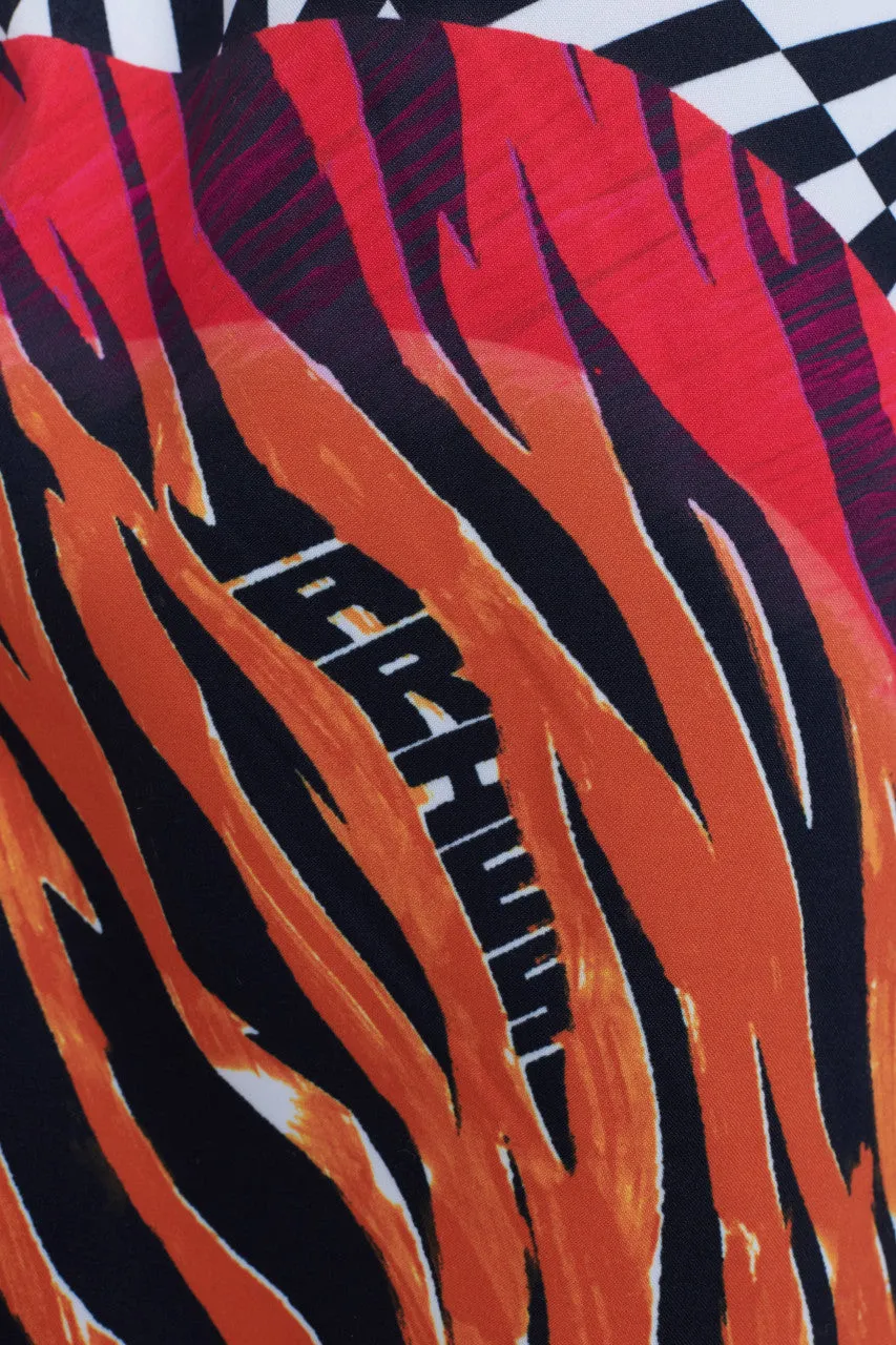 Vault By Vans x Aries Black Orange Trippy Distorted Print Shorts