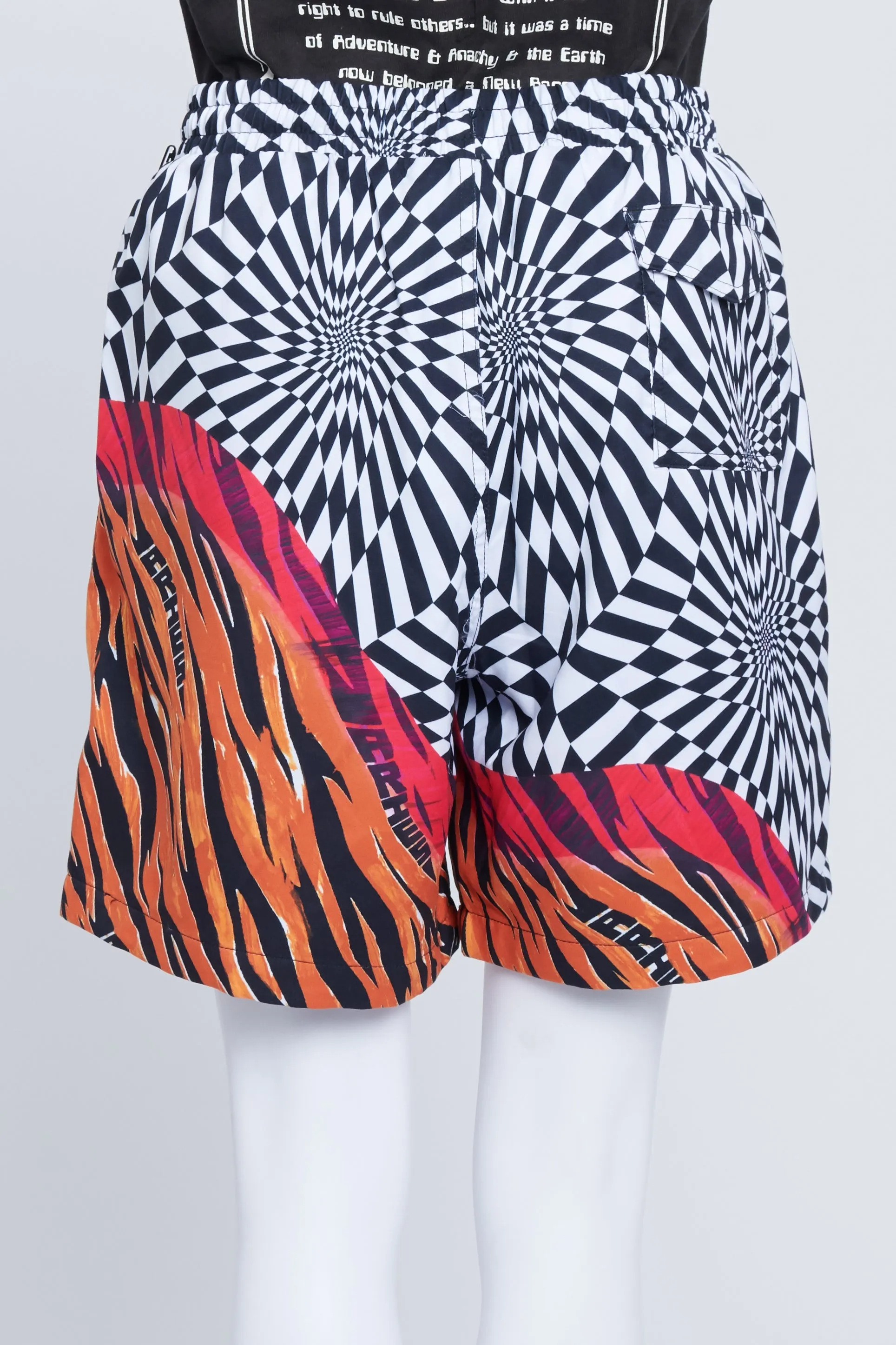 Vault By Vans x Aries Black Orange Trippy Distorted Print Shorts
