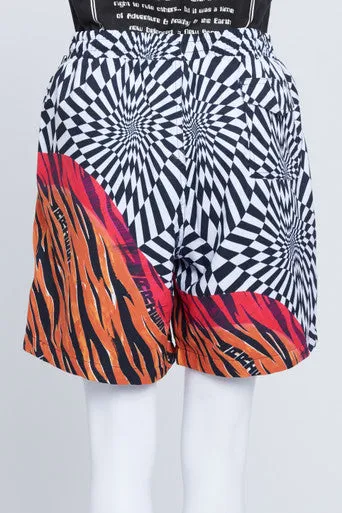 Vault By Vans x Aries Black Orange Trippy Distorted Print Shorts