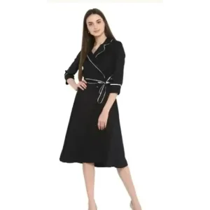 Women Stylish Cotton Blend Wrap Dress