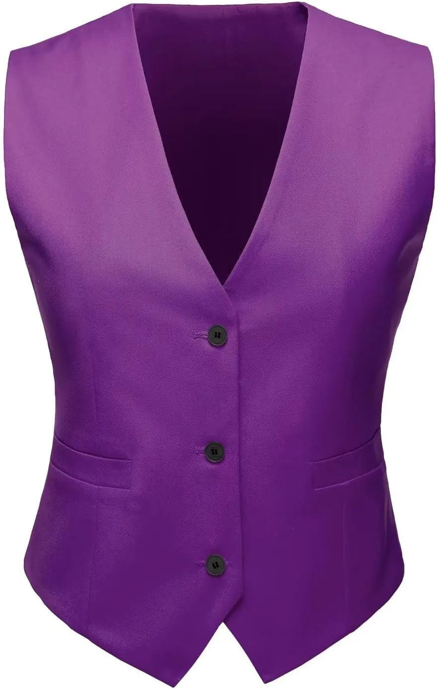 Women's 3 Piece Suit Lady Business Casual Office Pant Suits for Women Dressy One Button Slim Fit Blazer Jacket Vest Pants Set