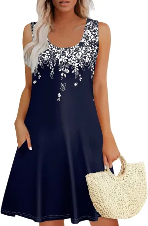 Womens Vacation Dresses 2025 Loose V Neck Short Sleeve Casual T Shirt Dress Sundresses Swimsuit Coverup with Pockets
