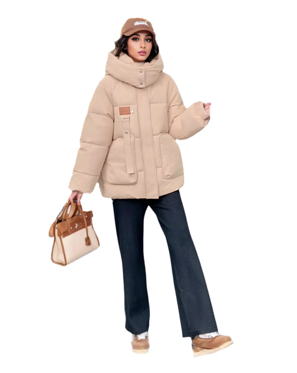 WPJ25002 100% Textured Nylon Women's Padded Warm Jacket