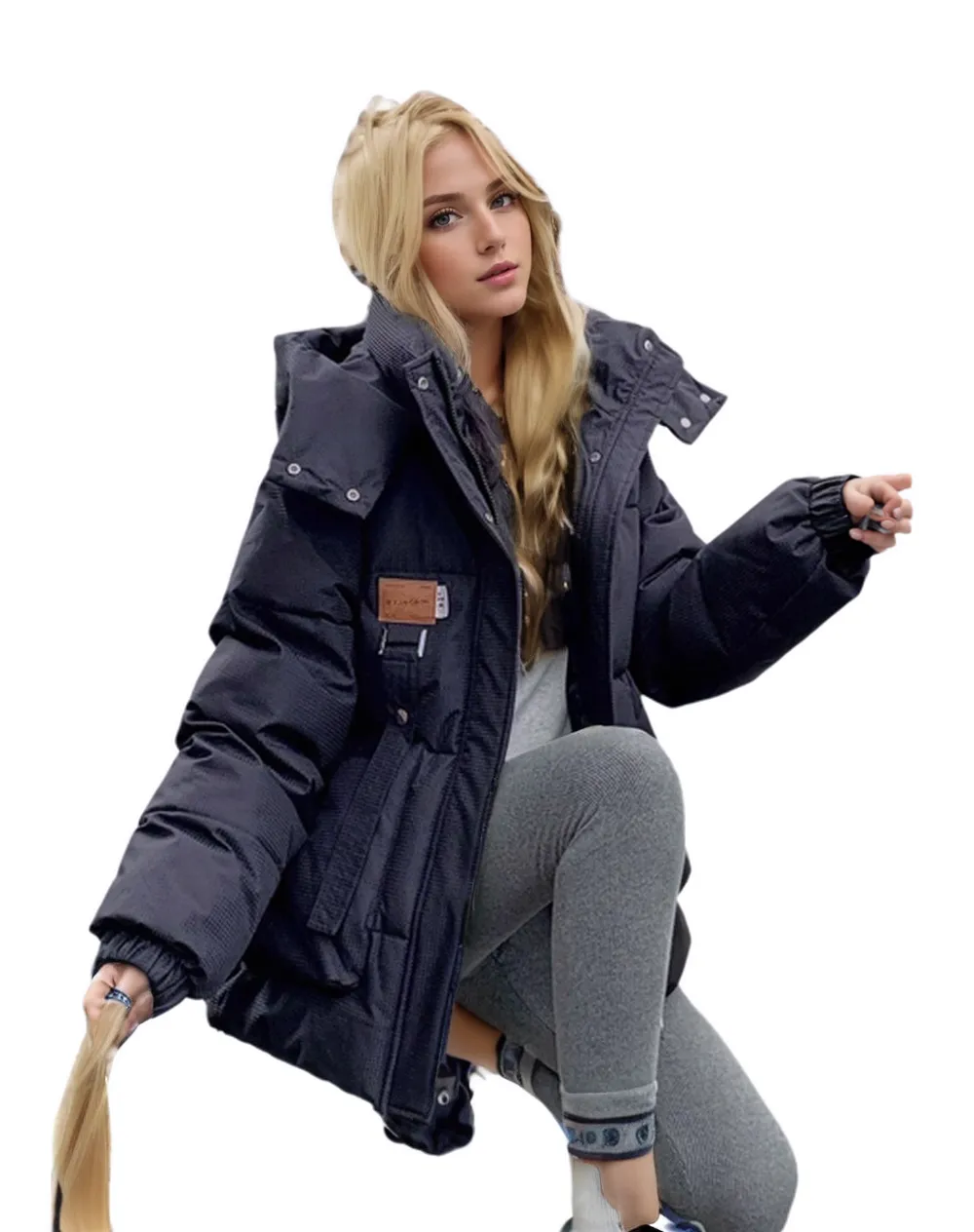WPJ25002 100% Textured Nylon Women's Padded Warm Jacket