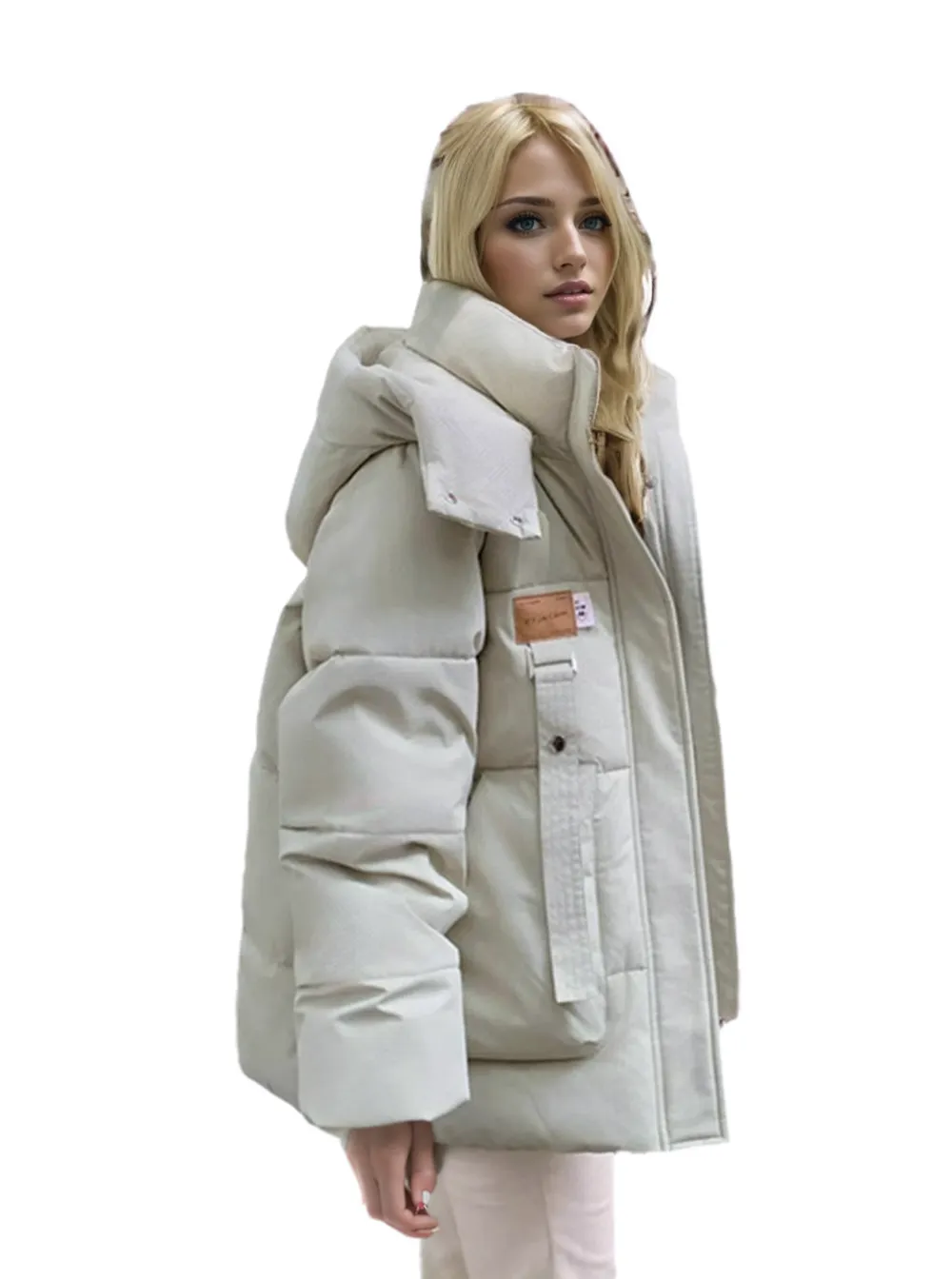 WPJ25002 100% Textured Nylon Women's Padded Warm Jacket